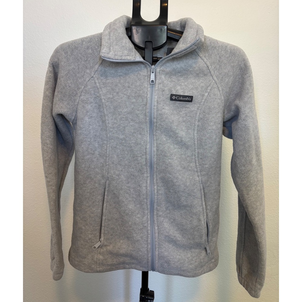 Columbia Benton Springs Full Zip Fleece Jacket Gray Women M